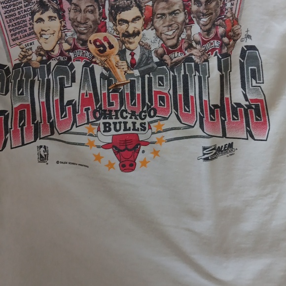 Vintage Bulls 1991 NBA World Tee.Size Large - Picture 6 of 9